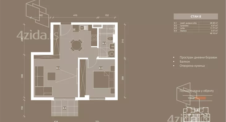 Trosoban stan | 4zida