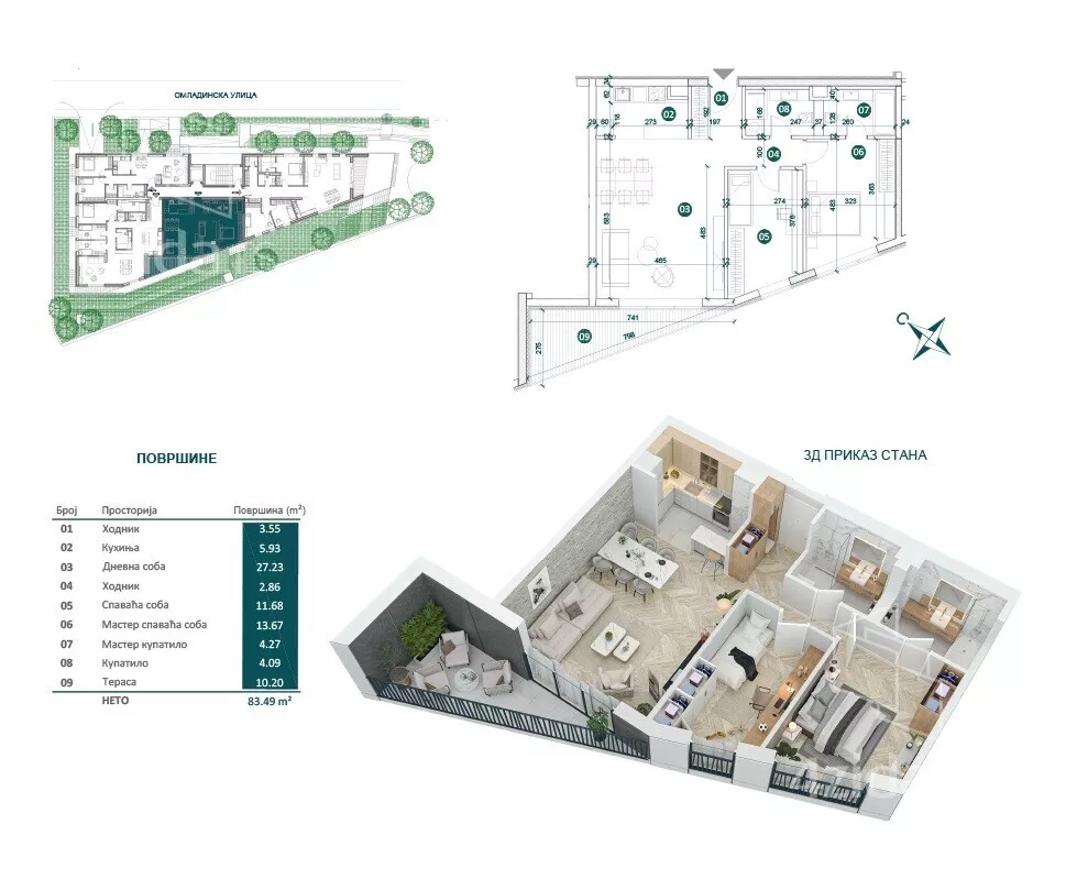Trosoban stan | 4zida