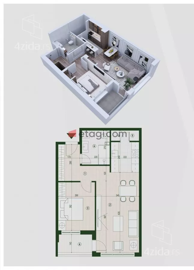 Dvosoban stan | 4zida