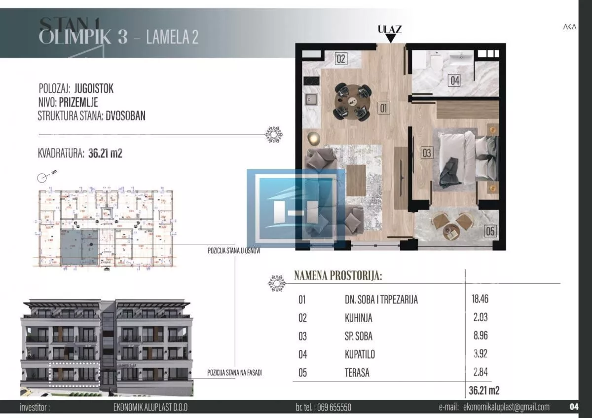 Jednosoban stan | 4zida