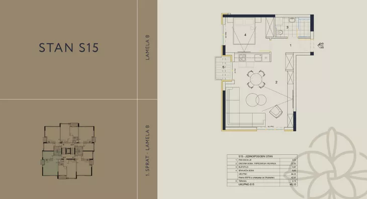 Jednoiposoban stan | 4zida
