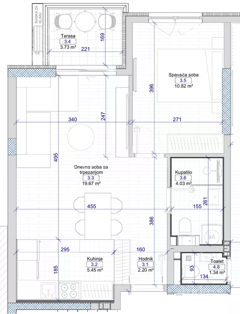 Dvosoban stan | 4zida
