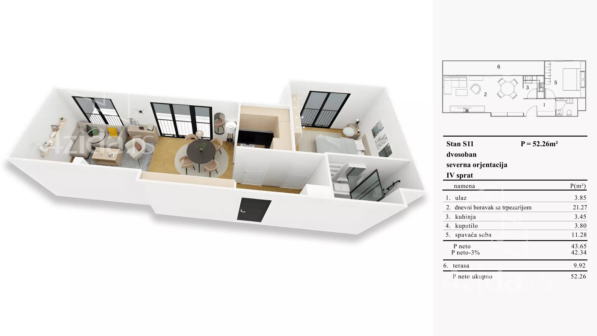 Dvosoban stan | 4zida