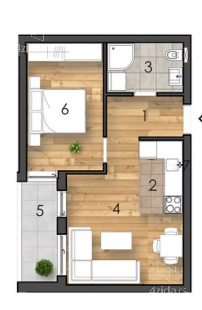 Dvosoban stan | 4zida