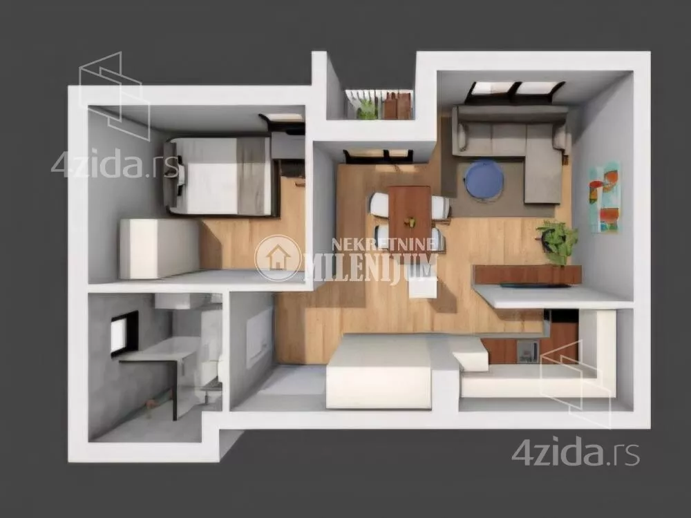 Jednoiposoban stan | 4zida