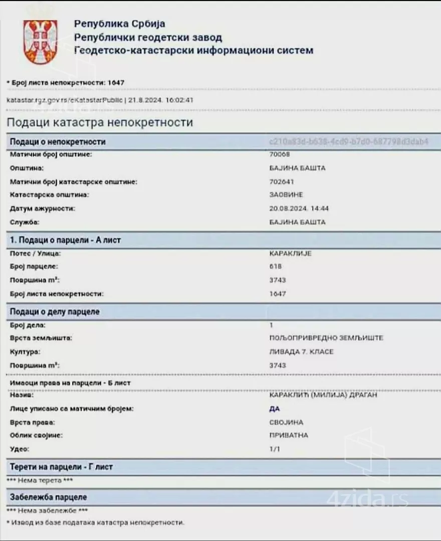 Poljoprivredno zemljište | 4zida