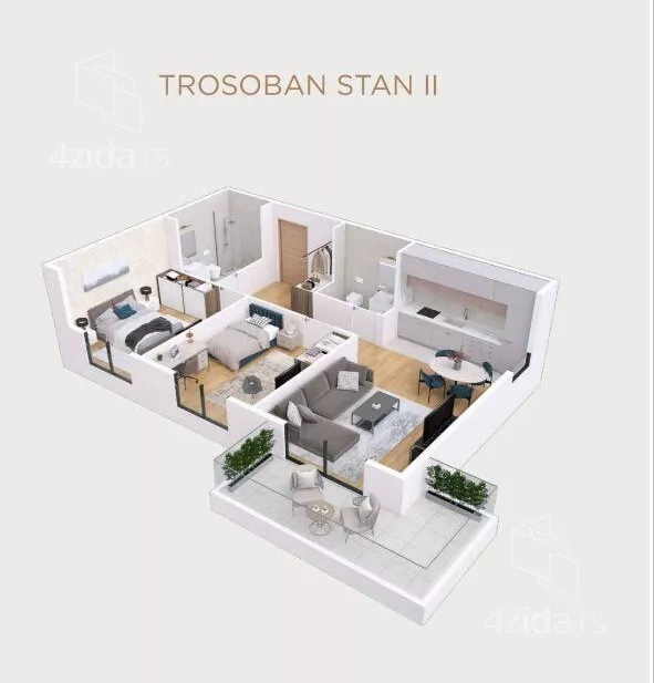 Trosoban stan | 4zida