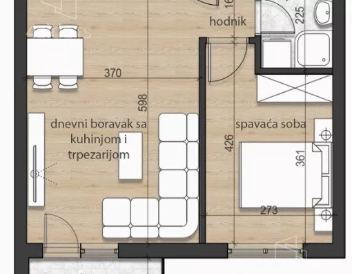 Jednoiposoban stan | 4zida