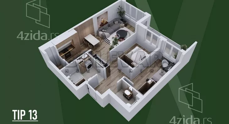 Dvoiposoban stan | 4zida