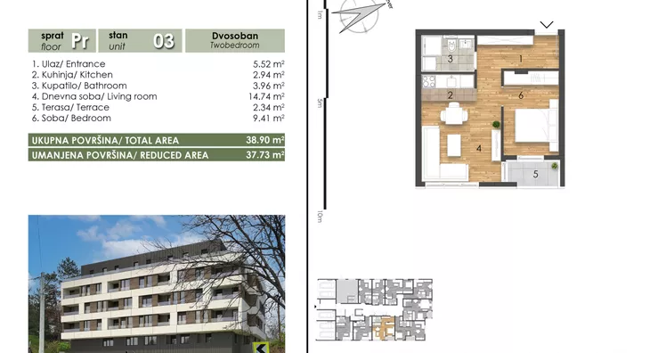 Jednoiposoban stan | 4zida