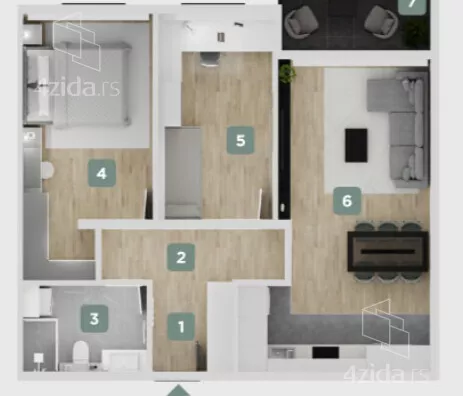 Trosoban stan | 4zida