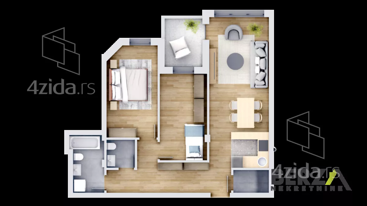 Trosoban stan | 4zida