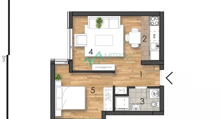 Jednoiposoban stan | 4zida