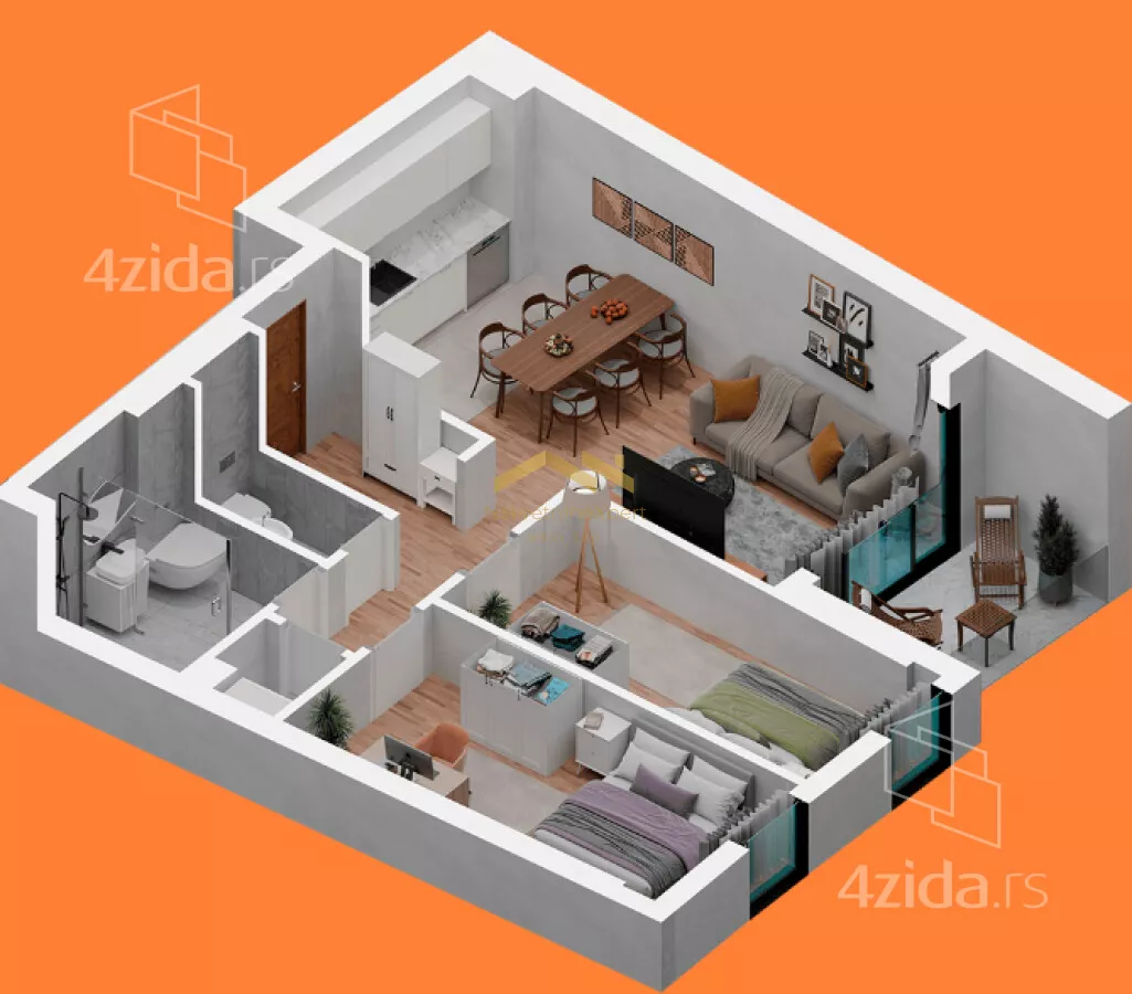 Trosoban stan | 4zida