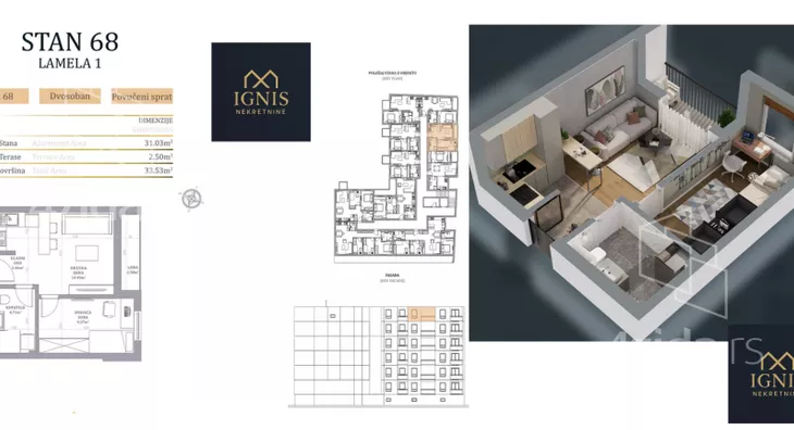 Jednoiposoban stan | 4zida