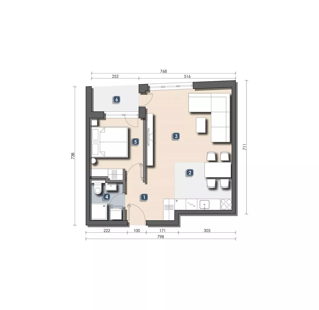 Dvosoban stan | 4zida