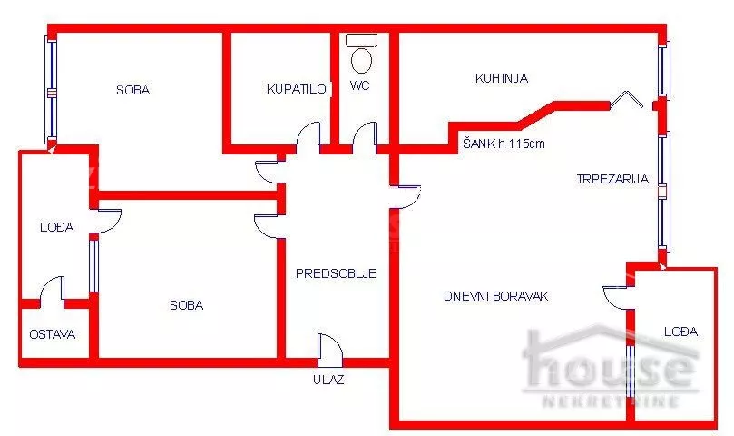 Trosoban stan | 4zida