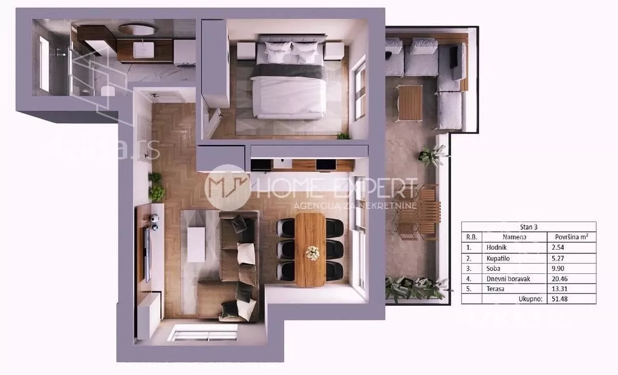 Jednoiposoban stan | 4zida