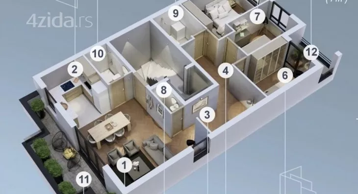 Troiposoban stan | 4zida