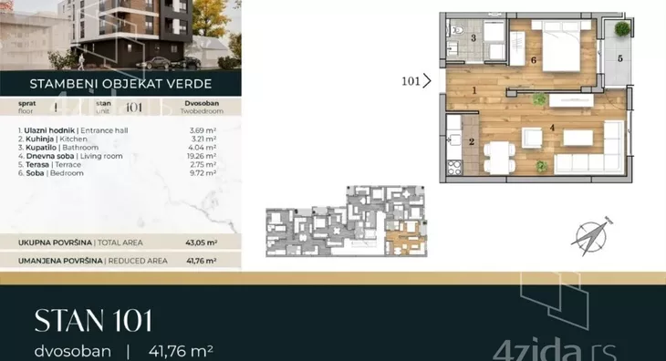 Dvosoban stan | 4zida