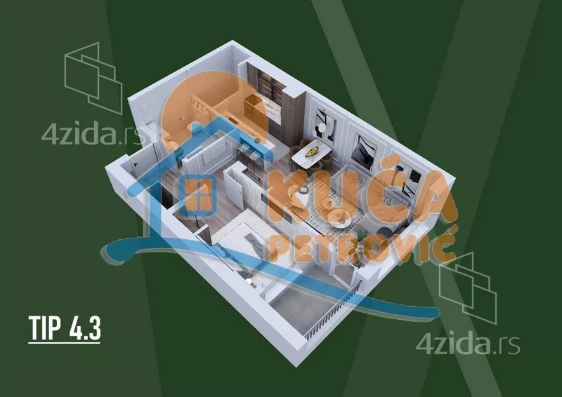 Dvosoban stan | 4zida