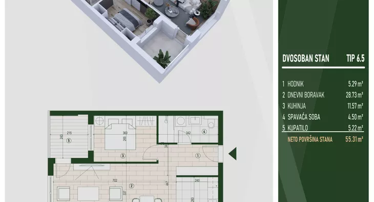 Dvosoban stan | 4zida