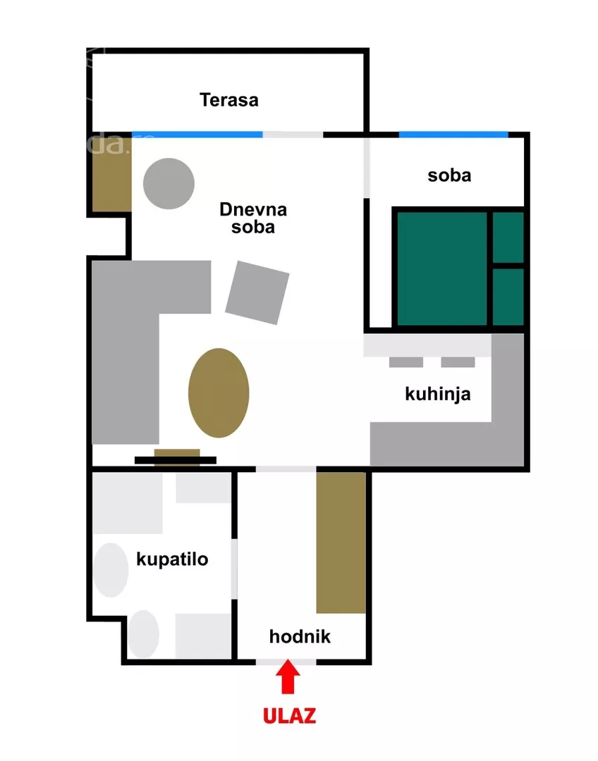 Jednoiposoban stan | 4zida