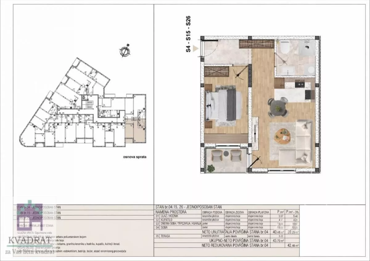 Jednoiposoban stan | 4zida