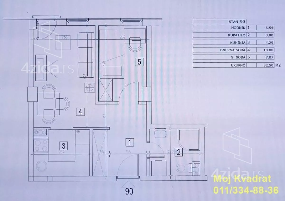 Jednoiposoban stan | 4zida