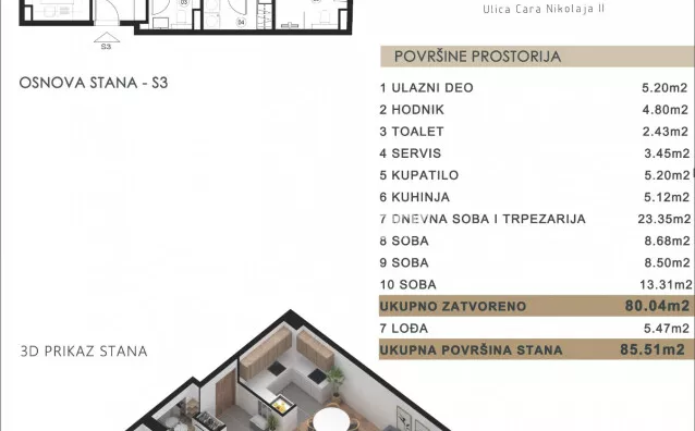 Dvosoban stan | 4zida