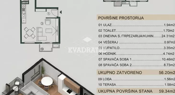 Trosoban stan | 4zida