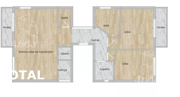 Troiposoban stan | 4zida