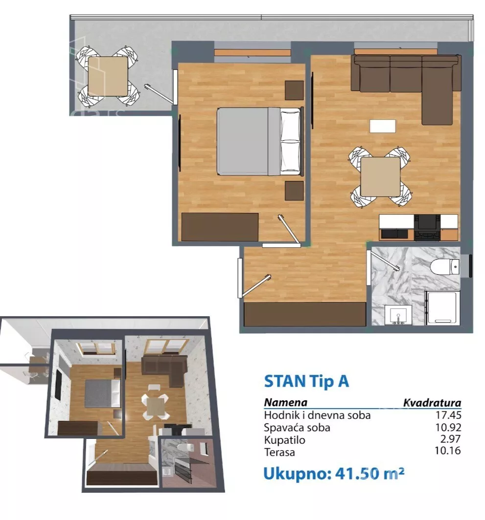 Jednoiposoban stan | 4zida