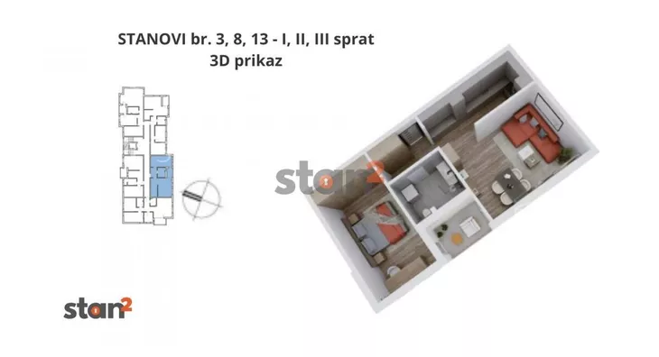 Dvosoban stan | 4zida