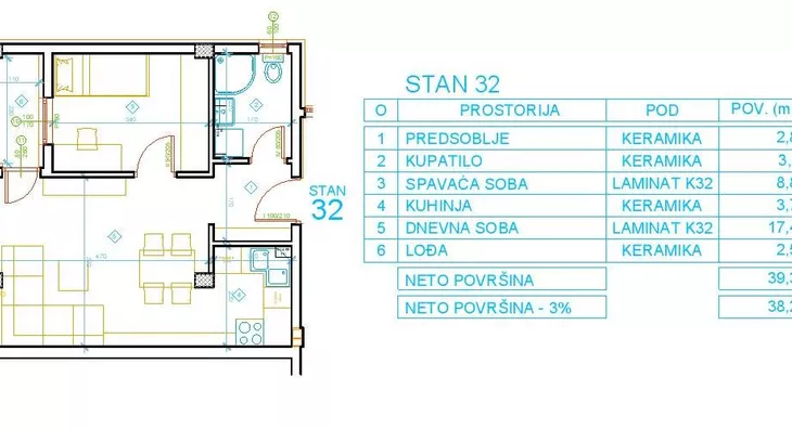 Jednoiposoban stan | 4zida