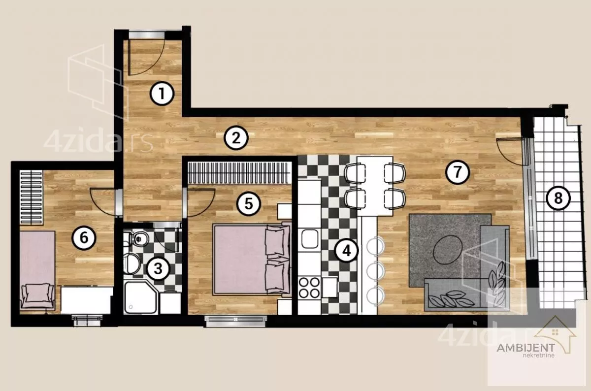 Dvoiposoban stan | 4zida