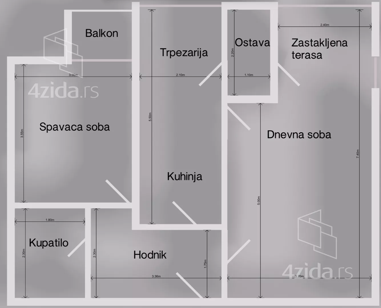 Dvosoban stan | 4zida