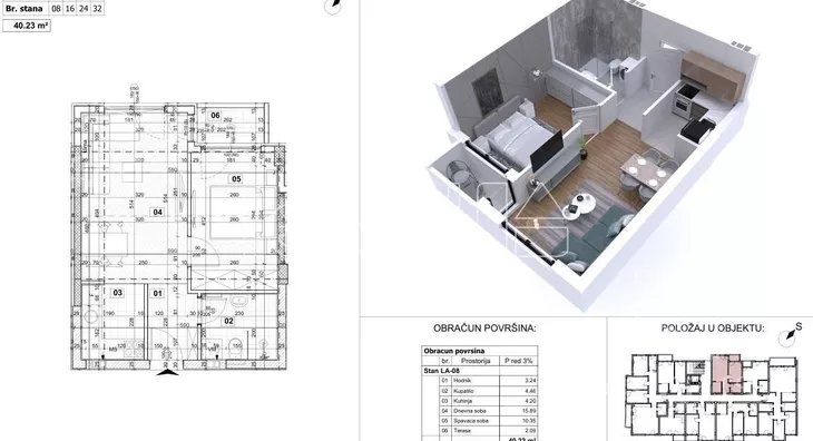 Dvosoban stan | 4zida