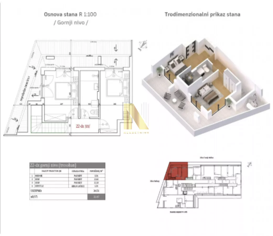 Trosoban stan | 4zida