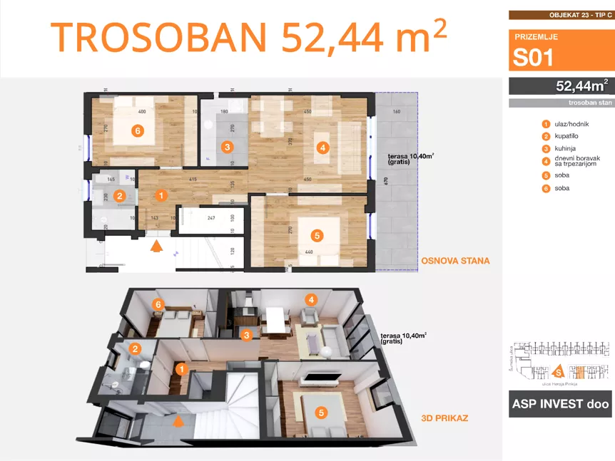 Dvosoban stan | 4zida