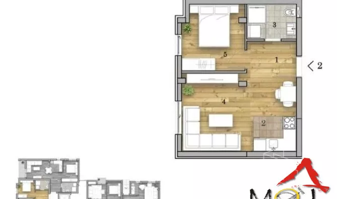 Jednoiposoban stan | 4zida