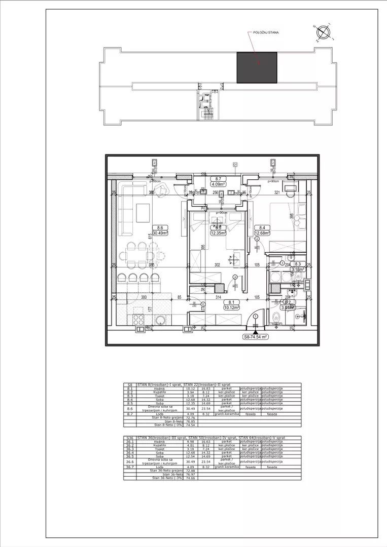 Trosoban stan | 4zida