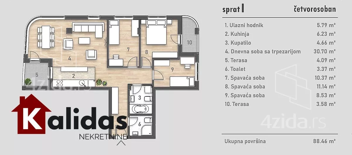 Četvorosoban stan | 4zida