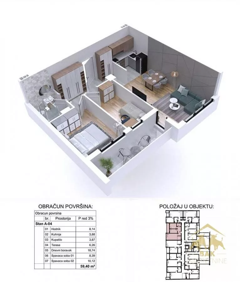 Trosoban stan | 4zida