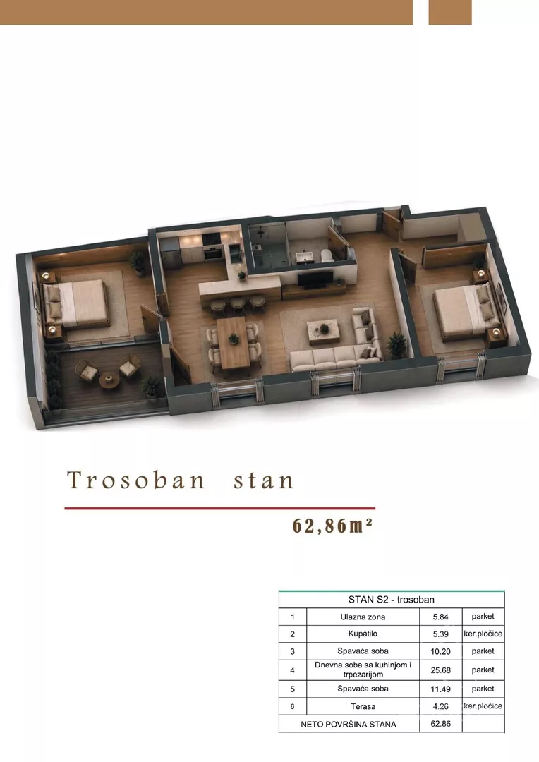 Trosoban stan | 4zida