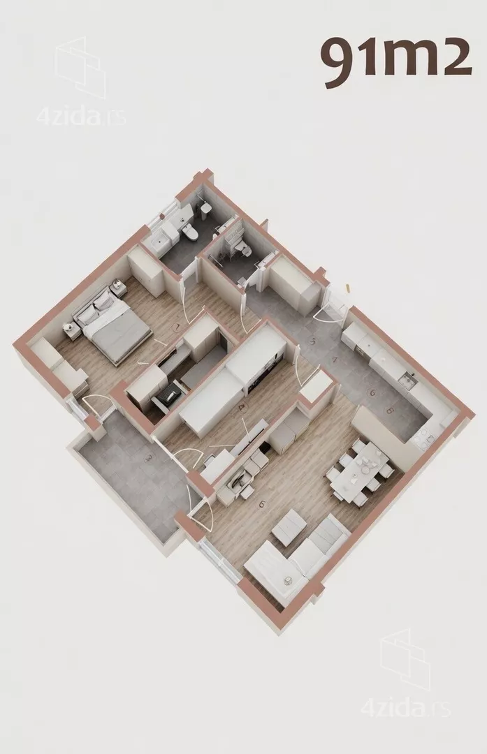 Dvoiposoban stan | 4zida