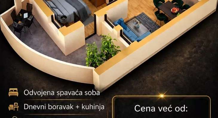Jednoiposoban stan | 4zida