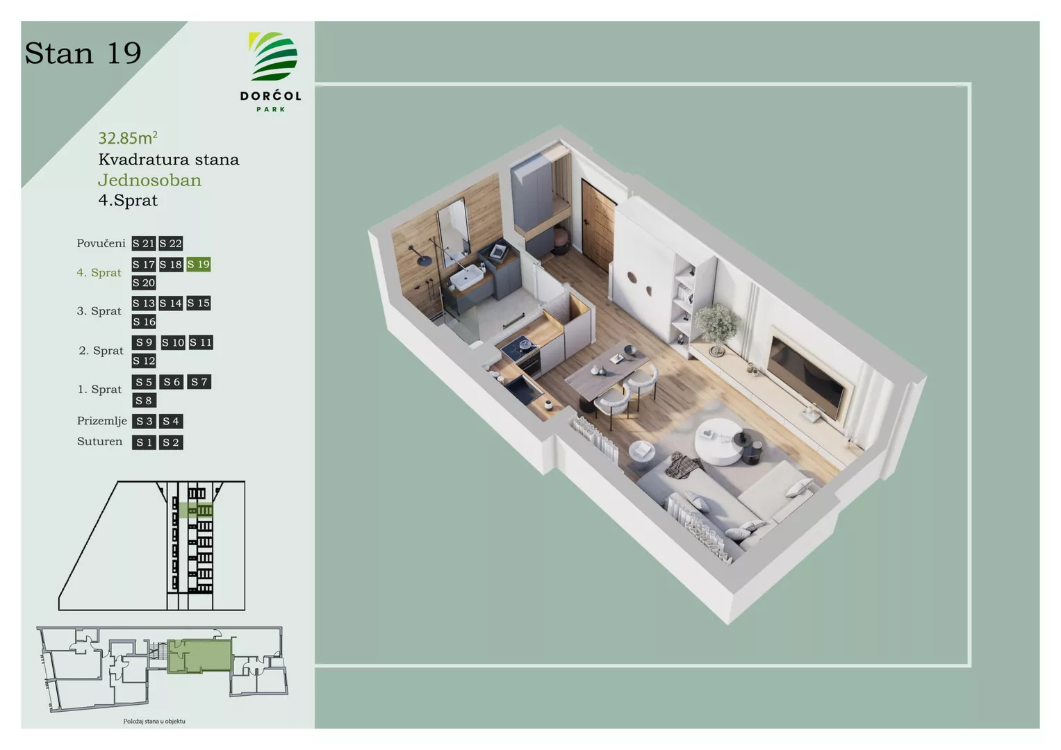 Jednosoban stan | 4zida