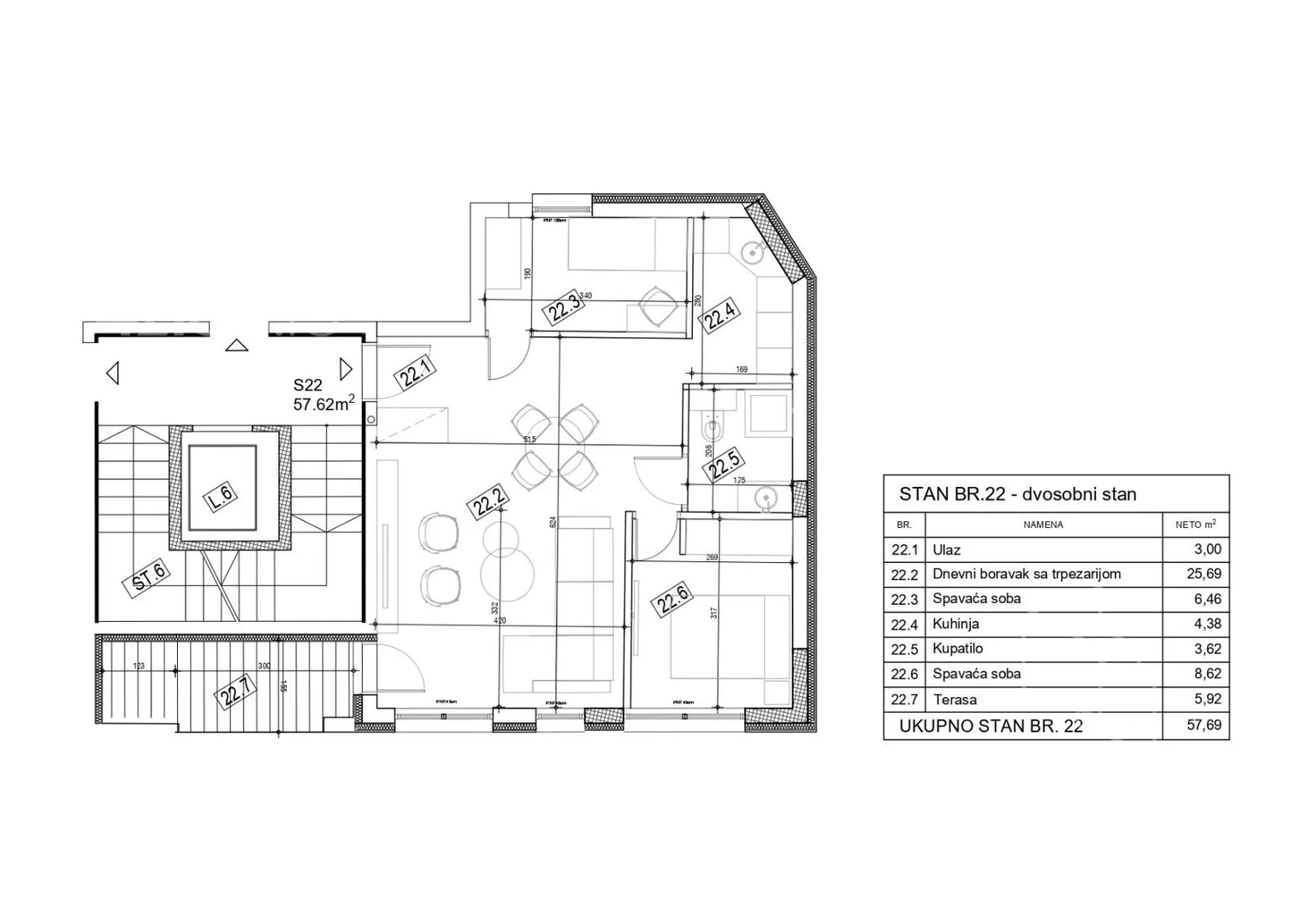 Trosoban stan | 4zida