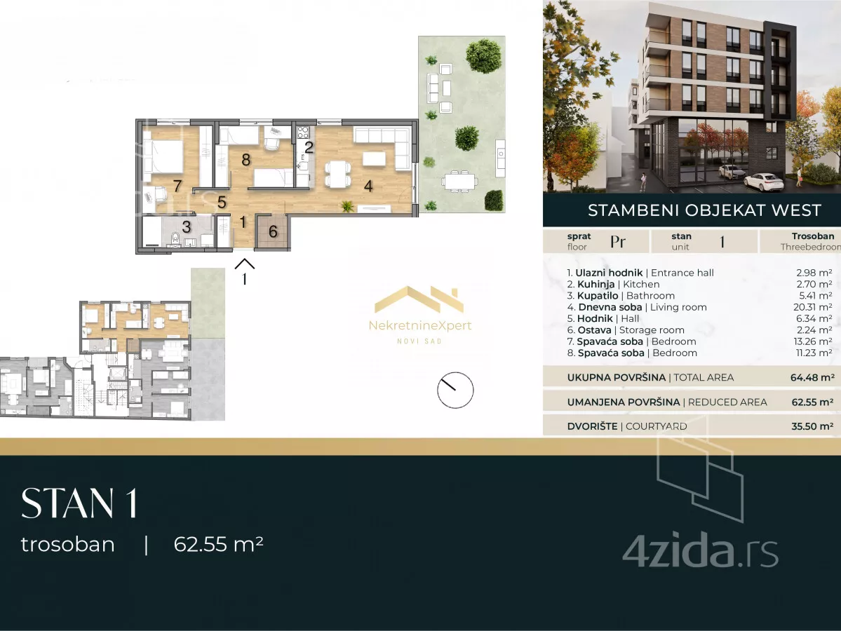Trosoban stan | 4zida
